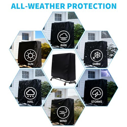 Ping Pong Table Cover Compatible with Kettler,Waterproof,for Outdoor Indoor,Table Tennis Cover Compatible with Kettler,Foldable