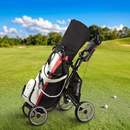 Caddytek Golf Explorer V8 Superlite Deluxe Push Cart - color: Dark Grey