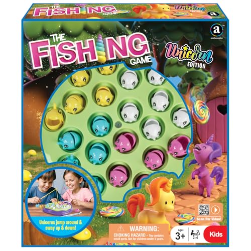 Ambassador Games: The Fishing Game - Unicorn Edition - Classic Animated Catching Game, Unicorns Jump Around & Swap Up & Down, Kids Age 3+, 2-4 Players - style: Unicorn