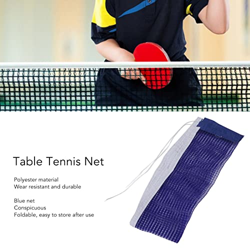 Table Tennis Net Replacement, Table Tennis Net for Kids Adult 180cm Length 15cm Height Blue Pingpong Net with 2 Bracket for Office Table