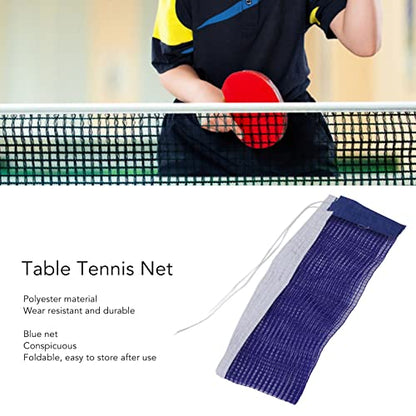 Table Tennis Net Replacement, Table Tennis Net for Kids Adult 180cm Length 15cm Height Blue Pingpong Net with 2 Bracket for Office Table