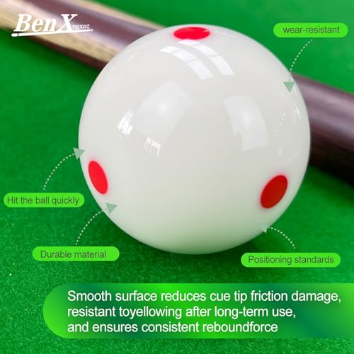 Billiard Training Cue Ball, 2.25" Standard Size Pool Practice Cue Ball, Wear-Resistant Training Ball for Home Game Rooms - color: White