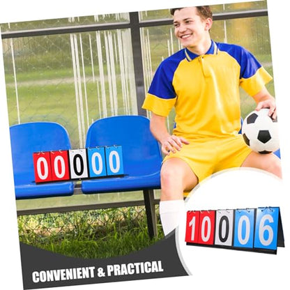 Outanaya Sports Scoreboard Basketball Portable Flip Scoreboard Tabletop Soccer Football