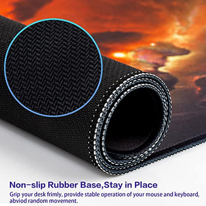 Canjoy Gaming Mouse Pad, Large Extended Mouse Pad Big Computer Mousepad for Home Office Gaming Work 31.5x15.7inch - color: Mars Cloud