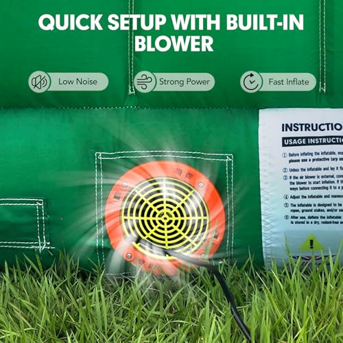 Inflatable Ring Toss Carnival Game with Built-in Blower, Portable Throwing Game for Backyard Party, School Carnival & Family Fun Event - style: On Point