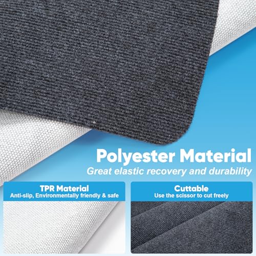 55"x35" Anti-Slip Computer Chair Mat for Hardwood Floors Dark Grey | Large Computer Gaming Chair Mat. for Office Home Gym. for Wood and Tile Floor. Easy Clean. Floor Protection Office Rug.