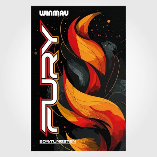 WINMAU Fury 18-20 Gram Tungsten Softip Darts Set with Prism Flights and Vecta Shafts (Stems) - style: 22g