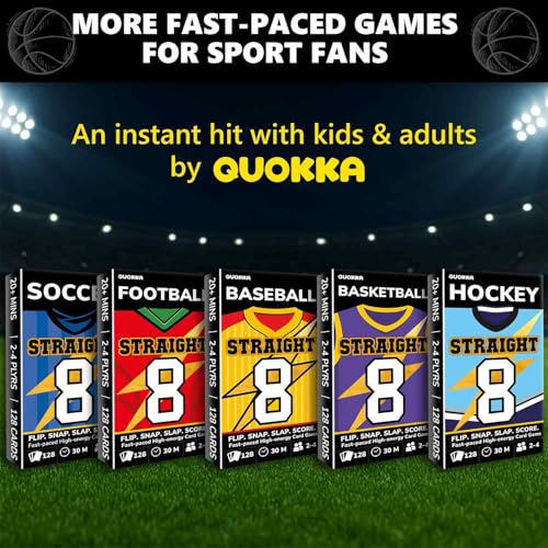 Quokka Basketball Fast-Paced Card Game for Kids & Adults – 128 Cards & Easy Rules – Quick & Fun Matching Game – 2-4 Players – Ages 8+ – Perfect for Family Games Night, Travel and Parties - color: Basketball