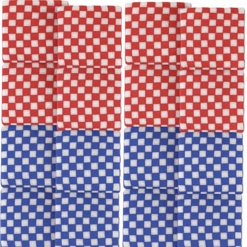 20 Pcs Mini Checkered Bean Bags for Tossing 2 x 2 Inch Mini Cornhole Canvas Bean Bags Carnival Outdoor Throwing Games Accessories Hand Toss for Sports Outdoor Party