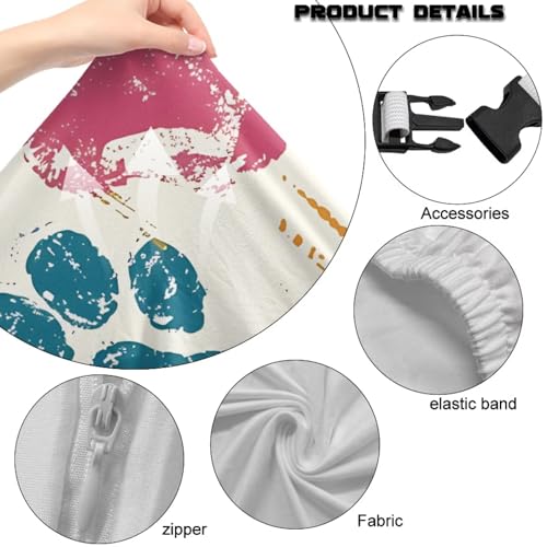 Dog Paw Print Gaming Chair Covers Slipcovers Skin Friendly Breathable Elastic Computer Desk Chair Cover with Armrest Covers for Ergonomic Game Rotating Office Chairs - color: Beige and Multi - Dog Paw