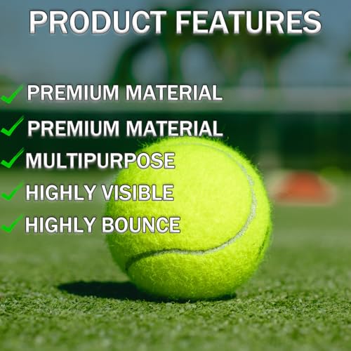 SHYUJAJIE Tennis Balls, 20 Pack Training Tennis Balls,High Elasticity Practice Tennis for Beginner, Exercise Playing Balls for Pet Dog - color: Multicolour