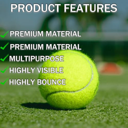 SHYUJAJIE Tennis Balls, 20 Pack Training Tennis Balls,High Elasticity Practice Tennis for Beginner, Exercise Playing Balls for Pet Dog - color: Light Green
