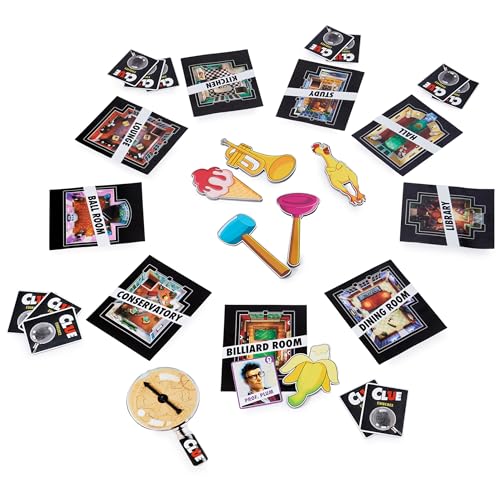 Spin Master Games, Clue Giant Edition, Family Game for Indoor & Outdoor Fun with Big Oversized Board, for Family and Kids, 2-4 Players, Ages 6 & Up - style: Giant Clue