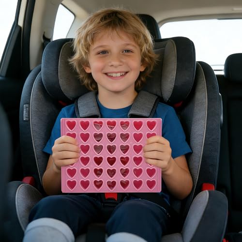 Big Size 4 in a Row Connect Game for Kids Teens Adults, Board Games for 3-8 Years Old Boys Girls, Birthday Gifts with Pink Hearts Love Shaped for Valentine, Protable 2-Player Strategy Travel Toys