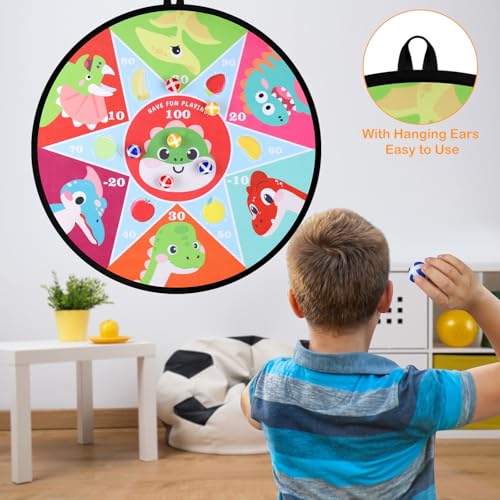 Accmor 28" Large Dart Board for Kids, Kids Dart Board with Sticky Balls, Backyard Indoor Outdoor Games Birthday Gifts for 3 4 5 6 7 8 Years Old Boys Girls