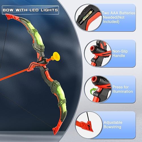 Arcade Basketball & Archery Toy Set for Kids Basketball Game Set with Electronic Scoreboard Bow and Arrow Set with Standing Target & Quiver Christmas Birthday Gift for Boys & Girls Aged 3-12