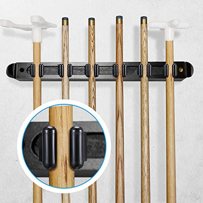 12 PCS Pool Cue Holder Clamps(Include Screws), Billiards Snooker Cue Locating Clip Holder Regular Fishing Rod Storage Clips Black for Pool Cue Racks Include Screws - color: Big