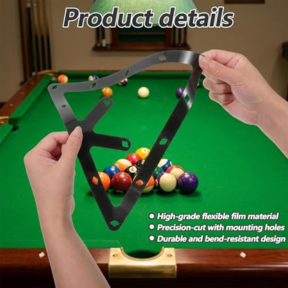 Amabro 6 Pack Magic Pool Ball Rack Sheet, Triangle Billiards Ball Rack Holder for 8 9 10 Balls, Magic Racking Cue Accessories for Pool Table Games