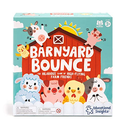 Educational Insights Barnyard Bounce - Matching Games for Toddlers 3-5, Turn-Taking Preschool Toys, Simple Board Games for Kids, Early Learning Skill Development, Kindergarten Animal Matching Game