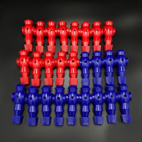 Marsrut 26pcs Foosball Replacement Players, Foosball Men Table Parts, Plastic Soccer Player Guys Set for Football Table - color: Red-Blue