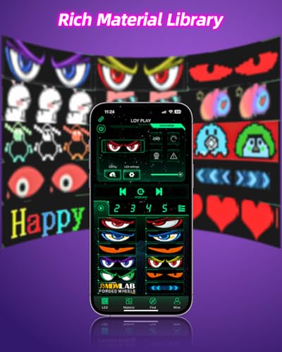 2pcs Devil Eyes Light for Windshield,14“*4”Programmable Flexible LED Display with Remote/App Control,Custom Animations, Patterns & Text,for Store、Cars、 Trucks - size: 14"*4"/2pcs