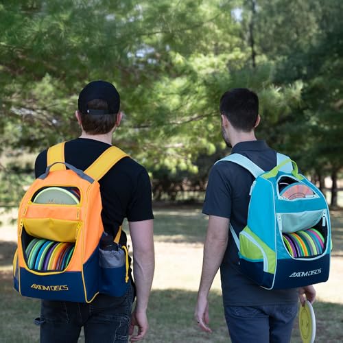Axiom Discs Shuttle Disc Golf Backpack Bag (Choose Your Style and Color) - color: Orange/Ruby, style: With Velcro Side Panel