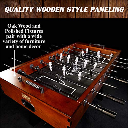 Barrington Foosball Multiple Styles Soccer Foosball Tables, Durable & Stylish Designs with Tabletop Sports Soccer Balls, Perfect for Family Game Rooms - style: 56 In. Allendale