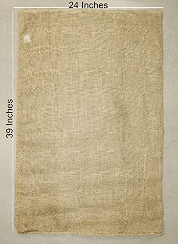 COTTON CRAFT Potato Sack Race Bags - 4 Pack – 24x39 Large Burlap Race Sacks for Kids & Adults - Durable Jute Gunny Bags for Outdoor Lawn Games, Birthday Party, Field Day, Picnic, Toy Storage - size: 4 Pack - 24x39