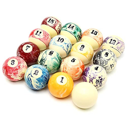 CUPPA Professional Pool Balls/Billiard Balls Set, Complete 16 Balls for Pool Tables - color: Flower Ball