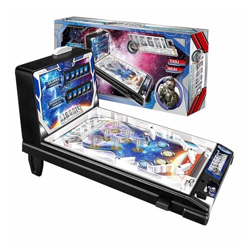 PHATM Pinball Machine Pinball Games with Lights and Sound Effects Mini Retro Arcade Machine Electronic Desktop Marble Arcade for Preschooler