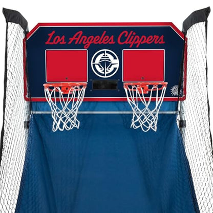 Pop-A-Shot - Home Dual Shot Arcade Basketball Game with NBA Graphics l Sensor Scoring l 16 Game Modes l 7 Balls l Foldable Storage l for All NBA Fans - style: Los Angeles Clippers