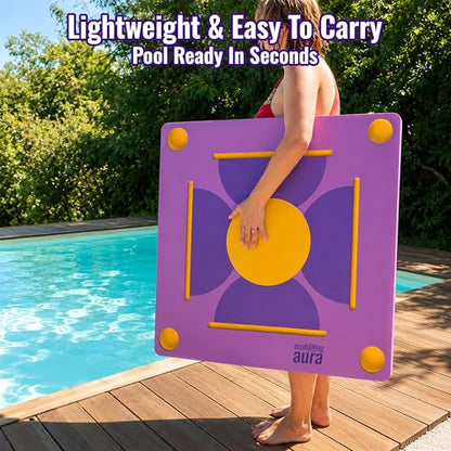 Floating Mahjong Table for Pool - Swimming Pool and Hot Tub Float Board for Card Games, Scrabble, Dominoes, Poker - Adults Pools Game Tray for Water and Lake - Domino Floater (Purple) - color: Purple