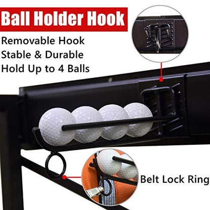 WALMANN Wall Mount Golf Bag Organizer Extra Large 2 Golf Bags Stand Golfing Equipment and Accessories Storage Rack for Garage Shed Basement