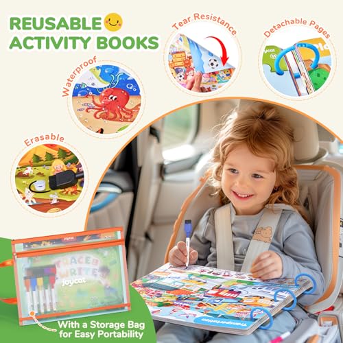 JoyCat Preschool Learning Activities Set (2-Pack) – Seek & Find Game Books and Letters Numbers Handwriting Practice Tracing Workbooks for Toddlers & Kids, Birthday Gifts for Girls and Boys Ages 3-5 - style: 6. Seek & Find+Trace & Write