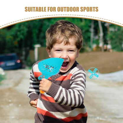 TOYANDONA 2 Set Flying Disc Launcher Toy: Pull String Flying Disc Launcher for Children - Chasing Toy for Family Bonding Activities