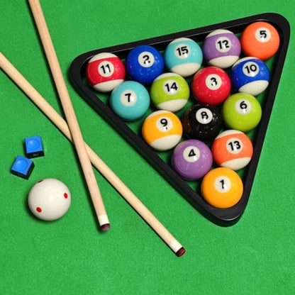 Pool Balls Set – 2-1/4" Regulation Billiard Balls, 16 Resin Ball Set for Pool Tables, Complete Standard Replacement