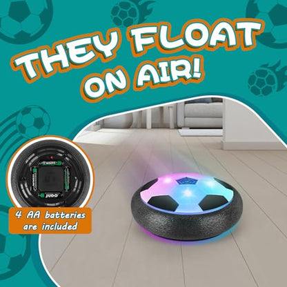Set of 1 Light Up LED Soccer Ball Toys, Hover Toys for Boys Girls 4-7 8-12, Stocking Stuffers for Kids, for 3 4 5 6 7 8 9 10 11 12 Year Old Boys Girls - color: Black