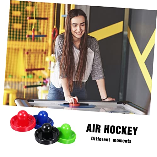 Sosoport 2sets Air Hockey Accessories of Paddles Felt Pads Pucks Game Table Replacement Parts for Enhanced Play Any Game Room