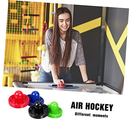 Sosoport 2sets Air Hockey Accessories of Paddles Felt Pads Pucks Game Table Replacement Parts for Enhanced Play Any Game Room