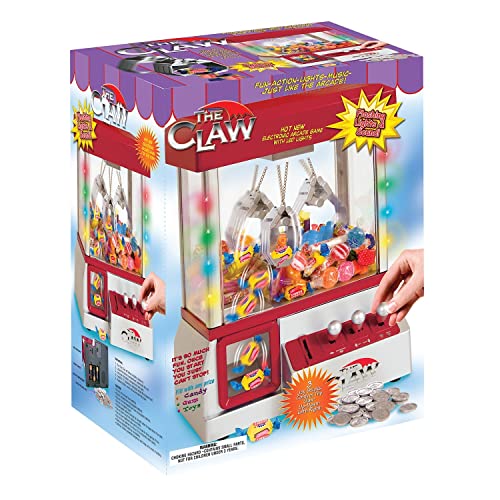 Etna Mini Arcade Claw Machine Game with Lights & Sounds, 14 Inch x 10 Inch, Red