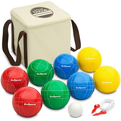 GoSports 90 mm Bocce Ball Sets - Outdoor Lawn Game - Composite or Resin - color: Resin