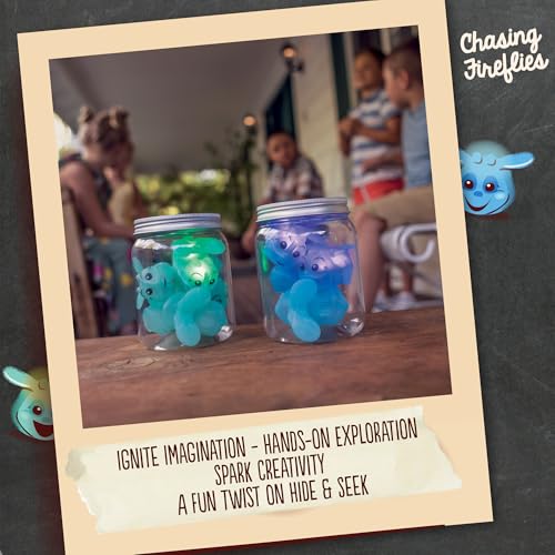 Toysmith Chasing Fireflies Kids Game - The Game of Shine & Seek - Interactive Games for Kids - Indoor & Outdoor Game - for Ages 3+, Blue,Green