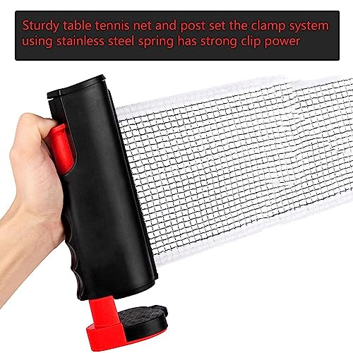 Retractable Table Tennis Net Replacement, Ping Pong Net and Post for Ball Shooters Multi-Ball Training or Serve Practice, Stretches 5.75 Ft - color: Light Coffee