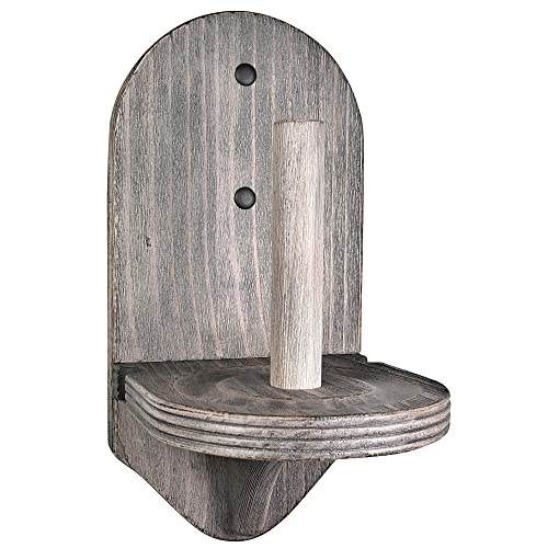 Elegant Wall Mounted Pool Table Chalk Cone Holder - Extra-Sturdy with Beveled Edge and Hardware - Gray