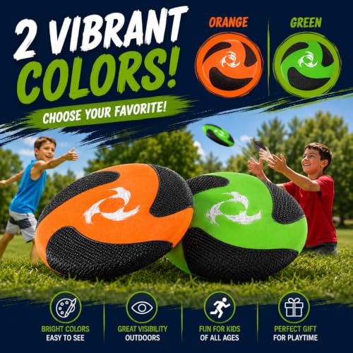 Liberty Imports 6 PCS Kids Soft Foam Flying Discs, 10" Sports Toy Throwing | Soft EVA Build, Lightweight, Textured Grip, Round Edges, Indoor & Outdoor, School Group Team Play