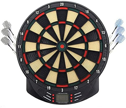 Electronic Dart Board, Electronic Darts Board Set Automatic LCD Scoring Display Score Dart Plate Board with 6pcs Soft