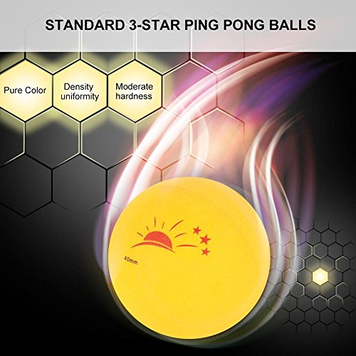 Vbest life Ping Pong Balls with Box, 60 Pcs 3-Star Table Tennis Ball Ping Pong Balls for Competition Training Entertainment - color: Orange