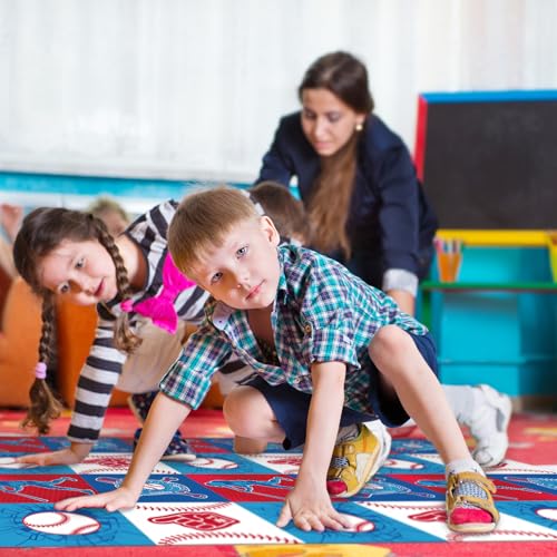Civaner 3 Pcs Baseball Game for Kids with Spinner Baseball Conversation Party Game for Kids with Conversation Play Mat Spinner for Parties Classrooms School Activities