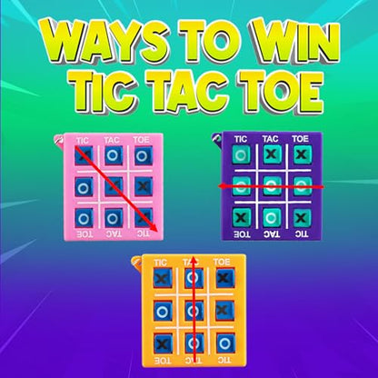 72 Mini Tic Tac Toe Games - Party Favors for Kids 3-5 and Up - 2-Inch Travel Size - Tic-Tac-Toe Keychain Game for Boys & Girls - Goody Bag Stuffers, Classroom Prizes, Christmas, Birthday Gifts - style: 72-Pcs