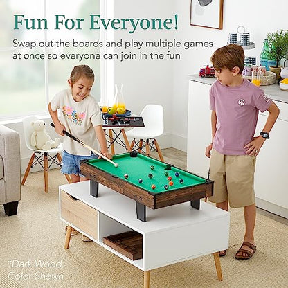 Best Choice Products Multi-Game Table Series – Interactive Game Tables for Kids with Foosball, Air Hockey, Billiards, Ping Pong & More | Childrens - color: 11-in-1 Light Wood